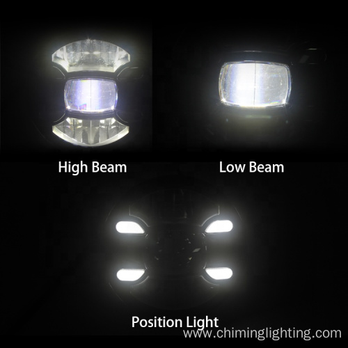 Round 7" 41w 12-24V DOT SAE Led head light, offroad truck SUV ATV UTV LED headlights